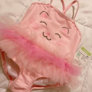 NWT pink kitty tutu bikini